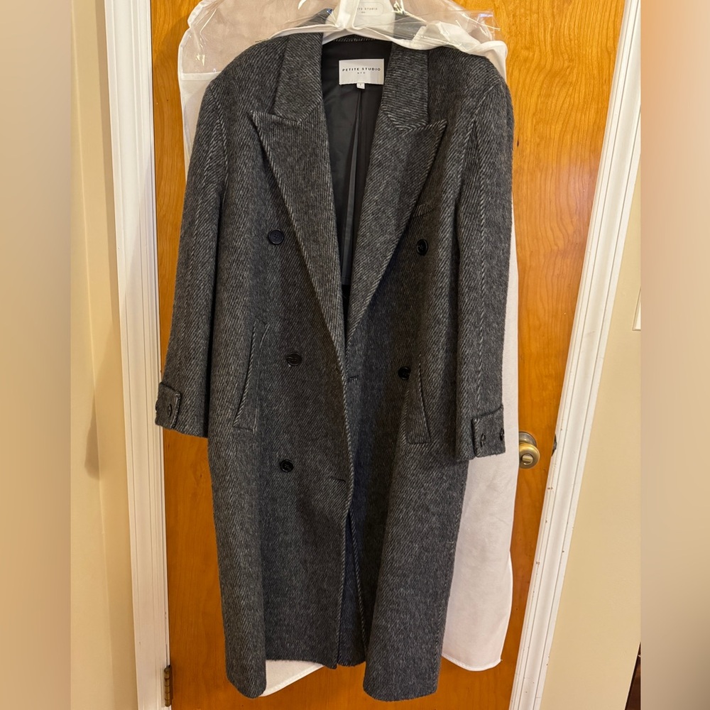 Petite Studio Gray Wool Coat SP
